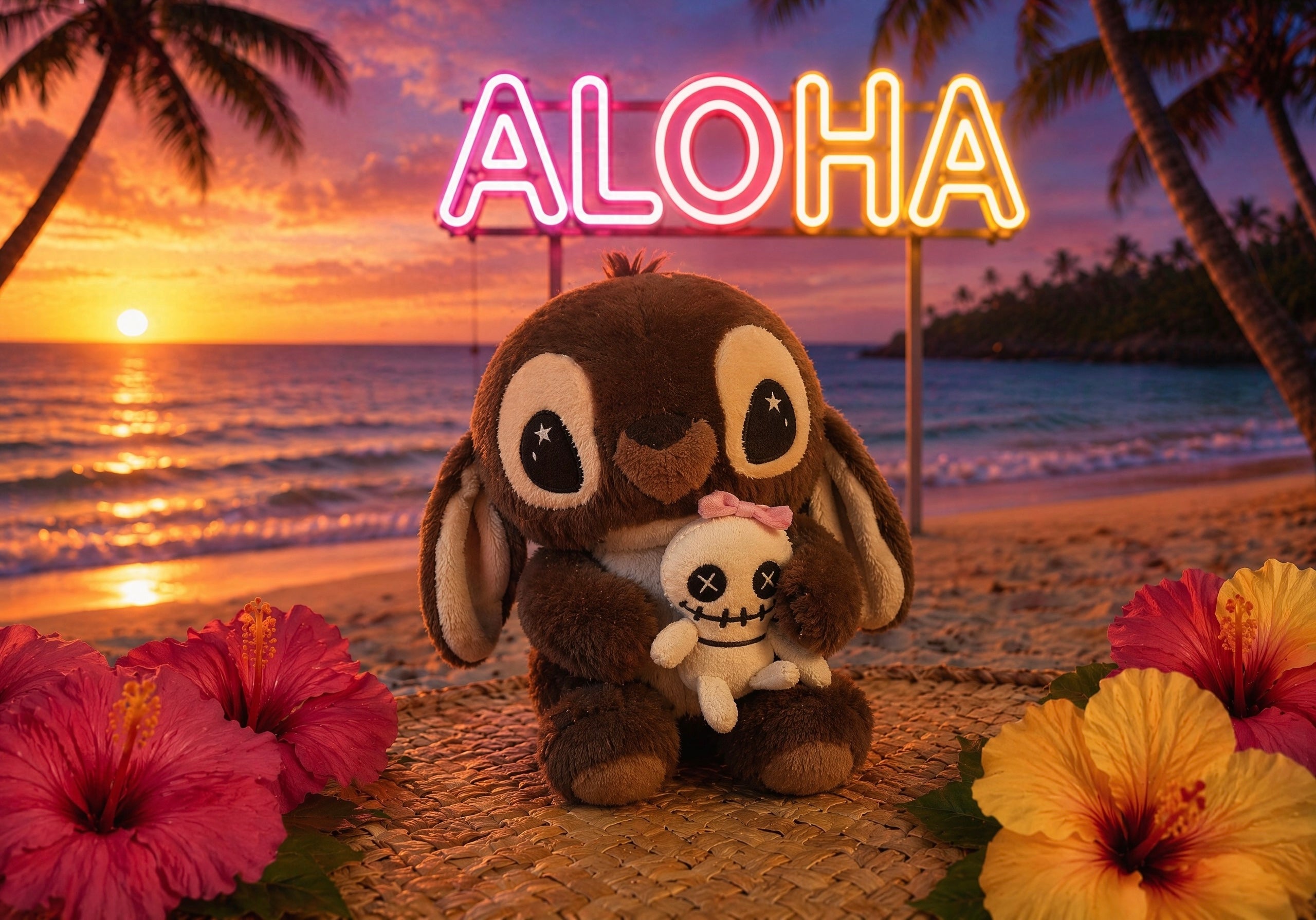 Peluche Aloha Gris